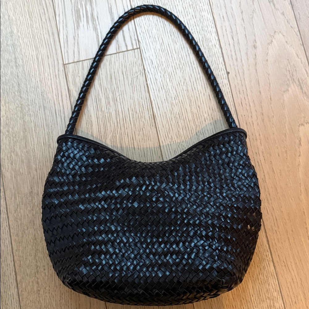 Elegant Brown Woven Handbag